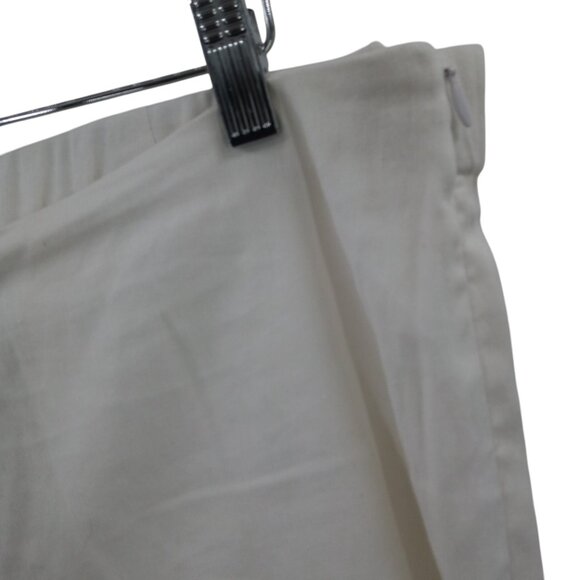 J Jill Linen Stretch White Side Zip Ankle Tapered Pants Size L Button Ankle - Picture 3 of 11
